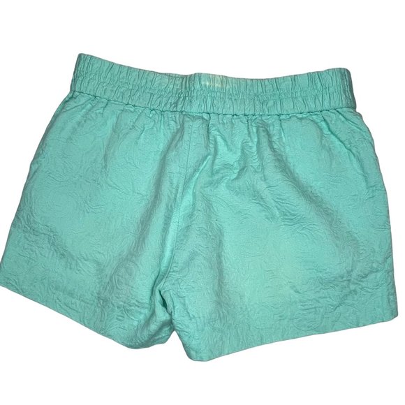 J. Crew Boardwalk Stitched Jacquard Turquoise and Salmon Shorts 2 for 1 - Picture 4 of 16
